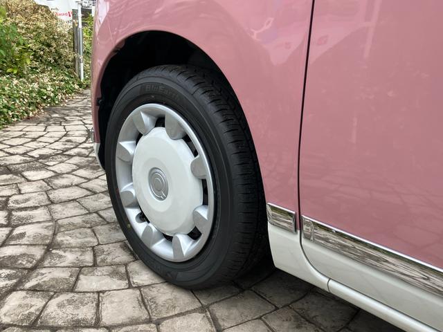 ムーヴキャンバスＧメイクアップリミテッド　ＳＡIII１４インチフルホイールキャップ　ＬＥＤヘッドランプ　キーフリーシステム　両側パワースライドドア　オートエアコン（プッシュ式）　オートライト　置きラクボックス（静岡県）の中古車