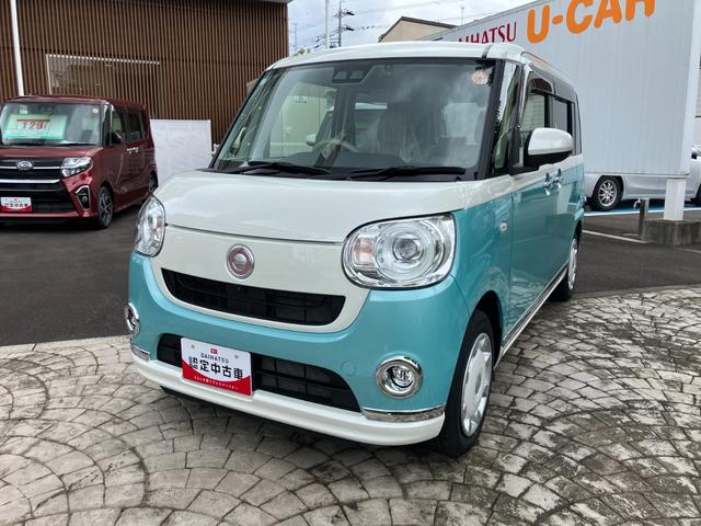 ムーヴキャンバスＧメイクアップＶＳ　ＳＡIII１４インチフルホイールキャップ　ＬＥＤヘッドランプ　キーフリーシステム　両側パワースライドドア　オートエアコン（プッシュ式）　オートライト　置きラクボックス（静岡県）の中古車