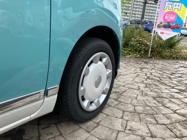 ムーヴキャンバスＧメイクアップＶＳ　ＳＡIII１４インチフルホイールキャップ　ＬＥＤヘッドランプ　キーフリーシステム　両側パワースライドドア　オートエアコン（プッシュ式）　オートライト　置きラクボックス（静岡県）の中古車