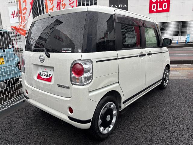 ムーヴキャンバスＧブラックアクセントＶＳ　ＳＡIII１４インチフルホイールキャップ　ＬＥＤヘッドランプ　キーフリーシステム　両側パワースライドドア　オートエアコン（プッシュ式）　オートライト　置きラクボックス（静岡県）の中古車