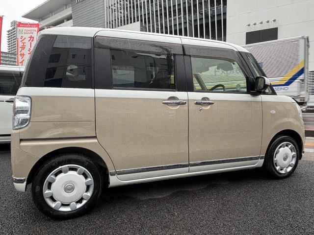 ムーヴキャンバスＧメイクアップＶＳ　ＳＡIII１４インチフルホイールキャップ　ＬＥＤヘッドランプ　キーフリーシステム　両側パワースライドドア　オートエアコン（プッシュ式）　オートライト　置きラクボックス（静岡県）の中古車