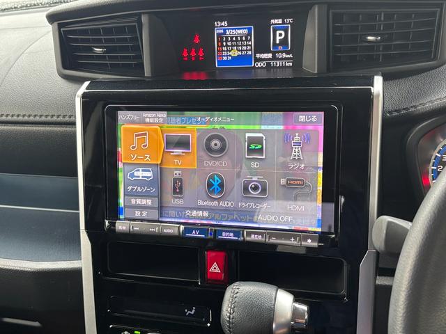 トールカスタムＧＬＥＤヘッドランプ　キーフリーシステム　プッシュボタンスタート　オートエアコン（プッシュ式）　両側パワースライドドア　マルチインフォメーションディスプレイ（静岡県）の中古車