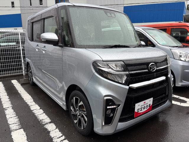 タントカスタムX14インチアルミホイール 大型エアロバンパー フルLEDヘッドランプ オート格納式カラードドアミラー 両側パワースライドドア キーフリーシステム プッシュボタンスタート(静岡県)の中古車