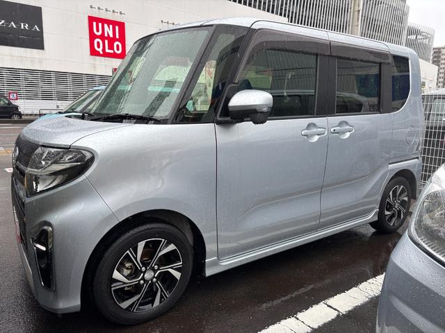 タントカスタムX14インチアルミホイール 大型エアロバンパー フルLEDヘッドランプ オート格納式カラードドアミラー 両側パワースライドドア キーフリーシステム プッシュボタンスタート(静岡県)の中古車