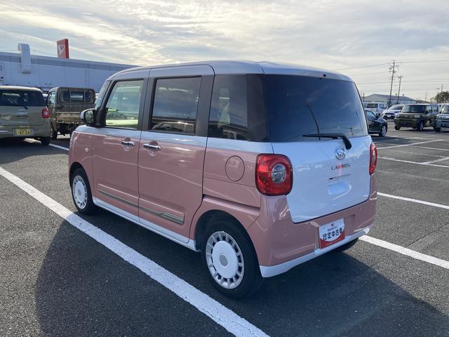 ムーヴキャンバスストライプスGターボ14インチフルホイールキャップ LEDヘッドランプ LEDフォグランプ ホっとカップホルダー 両側パワースライドドア キーフリーシステム プッシュボタンスタート UVカットガラス(静岡県)の中古車