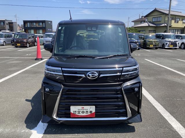 タントカスタムX14インチアルミホイール 大型エアロバンパー フルLEDヘッドランプ オート格納式カラードドアミラー 両側パワースライドドア キーフリーシステム プッシュボタンスタート(静岡県)の中古車