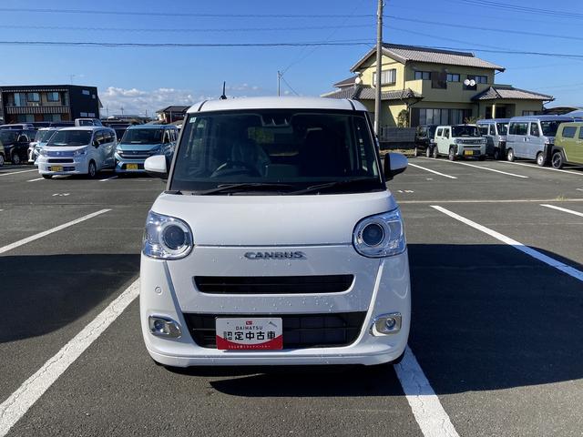 ムーヴキャンバスセオリーＧ１４インチフルホイールキャップ　ＬＥＤヘッドランプ　ＬＥＤフォグランプ　ホっとカップホルダー　両側パワースライドドア　キーフリーシステム　プッシュボタンスタート　ＵＶカットガラス（静岡県）の中古車