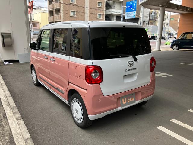 ムーヴキャンバスストライプスＧ１４インチフルホイールキャップ　ＬＥＤヘッドランプ　ＬＥＤフォグランプ　ホっとカップホルダー　両側パワースライドドア　キーフリーシステム（静岡県）の中古車