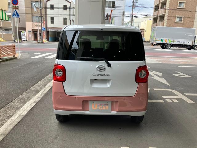 ムーヴキャンバスストライプスＧ１４インチフルホイールキャップ　ＬＥＤヘッドランプ　ＬＥＤフォグランプ　ホっとカップホルダー　両側パワースライドドア　キーフリーシステム（静岡県）の中古車