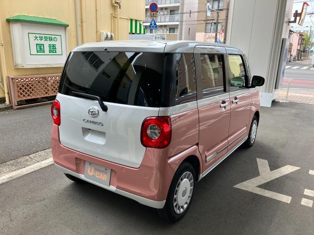 ムーヴキャンバスストライプスＧ１４インチフルホイールキャップ　ＬＥＤヘッドランプ　ＬＥＤフォグランプ　ホっとカップホルダー　両側パワースライドドア　キーフリーシステム（静岡県）の中古車
