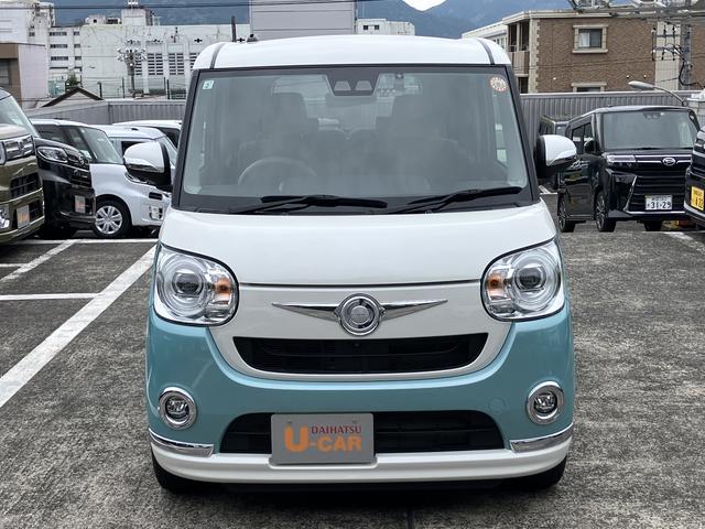 ムーヴキャンバスＧメイクアップリミテッド　ＳＡIII１４インチフルホイールキャップ　ＬＥＤヘッドランプ　キーフリーシステム　両側パワースライドドア　オートエアコン（プッシュ式）　オートライト　置きラクボックス（静岡県）の中古車