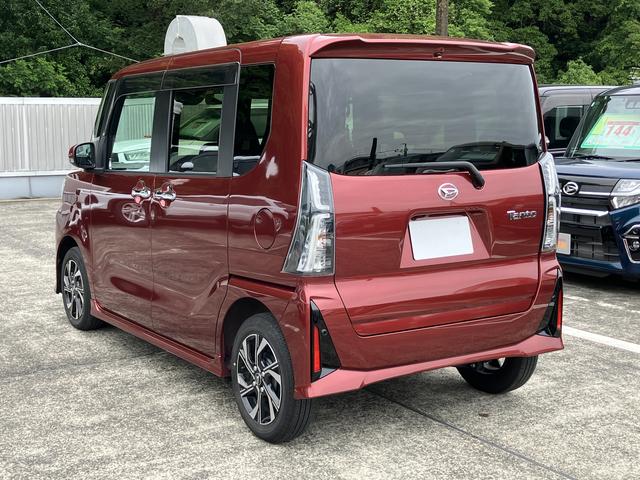 タントカスタムＸ１４インチアルミホイール　大型エアロバンパー　フルＬＥＤヘッドランプ　オート格納式カラードドアミラー　両側パワースライドドア　キーフリーシステム　プッシュボタンスタート（静岡県）の中古車