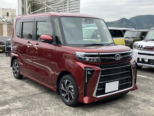 タントカスタムＸ１４インチアルミホイール　大型エアロバンパー　フルＬＥＤヘッドランプ　オート格納式カラードドアミラー　両側パワースライドドア　キーフリーシステム　プッシュボタンスタート（静岡県）の中古車