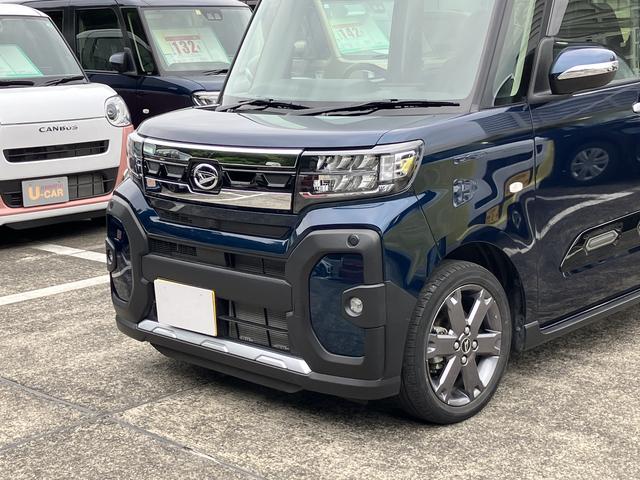 タントファンクロスターボ１５インチアルミホイール　キーフリーシステム　フルＬＥＤヘッドランプ　オート格納式カラードドアミラー　本革巻ステアリングホイール（静岡県）の中古車