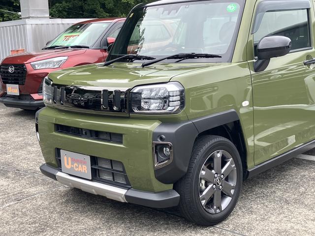 タフトＧターボ４ＷＤ　１５インチアルミホイール　オートレベリング機能付フルＬＥＤヘッドランプ　本革巻ステアリングホイール　本革巻インパネセンターシフト　ＴＦＴカラーマルチインフォメーションディスプレイ（静岡県）の中古車