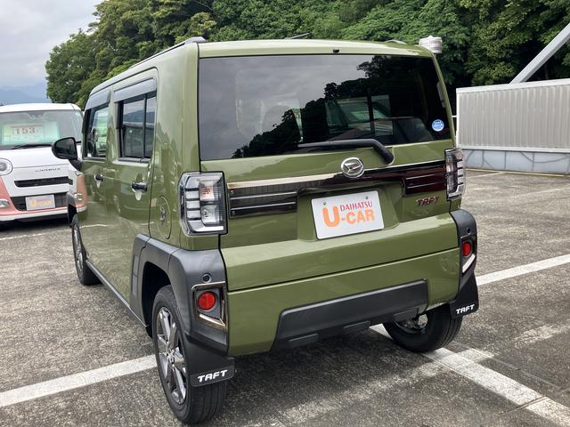 タフトＧターボ４ＷＤ　１５インチアルミホイール　オートレベリング機能付フルＬＥＤヘッドランプ　本革巻ステアリングホイール　本革巻インパネセンターシフト　ＴＦＴカラーマルチインフォメーションディスプレイ（静岡県）の中古車