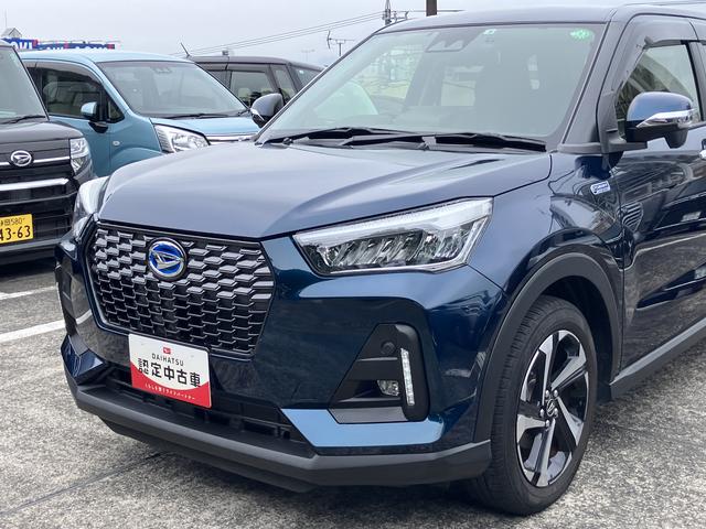 ロッキープレミアムＧ　ＨＥＶ１７インチアルミホイール　ＵＶＩＲカット遮音ガラス　フルＬＥＤヘッドランプ　キーフリーシステム　革巻きステアリングホイール　本革シフトノブ　アクティブマルチインフォメーションメーター（静岡県）の中古車