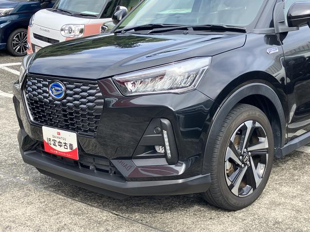 ロッキープレミアムＧ　ＨＥＶ１７インチアルミホイール　ＵＶＩＲカット遮音ガラス　フルＬＥＤヘッドランプ　キーフリーシステム　革巻きステアリングホイール　本革シフトノブ　アクティブマルチインフォメーションメーター（静岡県）の中古車