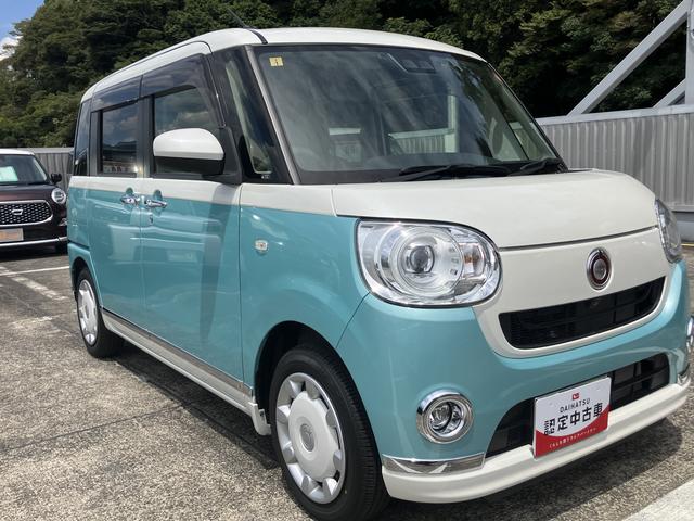 ムーヴキャンバスＧメイクアップＶＳ　ＳＡIII１４インチフルホイールキャップ　ＬＥＤヘッドランプ　キーフリーシステム　両側パワースライドドア　オートエアコン（プッシュ式）　オートライト　置きラクボックス（静岡県）の中古車