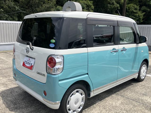 ムーヴキャンバスＧメイクアップＶＳ　ＳＡIII１４インチフルホイールキャップ　ＬＥＤヘッドランプ　キーフリーシステム　両側パワースライドドア　オートエアコン（プッシュ式）　オートライト　置きラクボックス（静岡県）の中古車