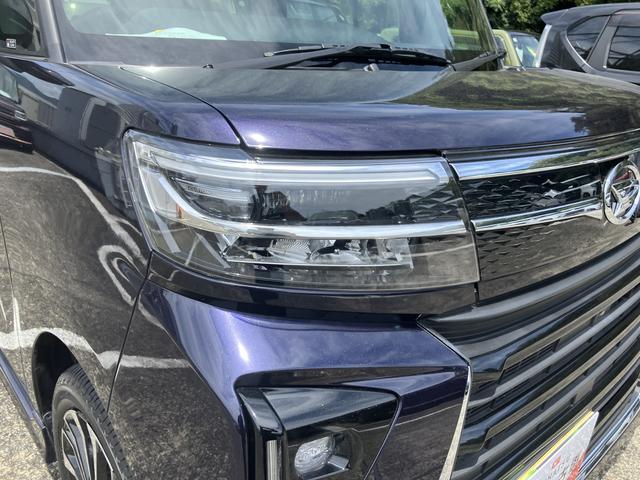 タントカスタムＲＳ１５インチアルミホイール　キーフリーシステム　プッシュボタンスタート　オートエアコン（プッシュ式）　フルＬＥＤヘッドランプ　オート格納式カラードドアミラー　本革巻ステアリングホイール（静岡県）の中古車