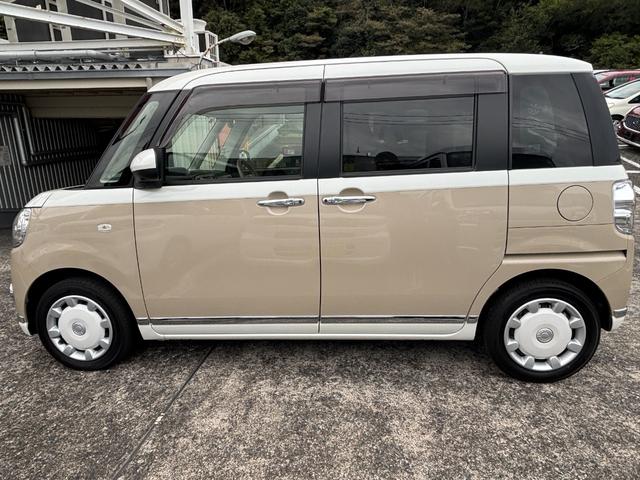 ムーヴキャンバスXメイクアップリミテッド SAIII14インチフルホイールキャップ キーフリーシステム 両側パワースライドドア オートエアコン(プッシュ式) オートライト 置きラクボックス(静岡県)の中古車