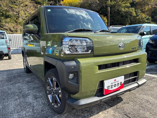 タフトGターボ15インチアルミホイール オートレベリング機能付フルLEDヘッドランプ LEDフォグランプ 本革巻ステアリングホイール 本革巻インパネセンターシフト TFTカラーマルチインフォメーションディスプレイ(静岡県)の中古車