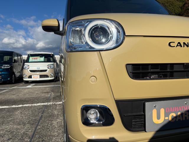 ムーヴキャンバスセオリーＧ１４インチフルホイールキャップ　ＬＥＤヘッドランプ　ＬＥＤフォグランプ　ホっとカップホルダー　両側パワースライドドア　キーフリーシステム　プッシュボタンスタート　ＵＶカットガラス（静岡県）の中古車