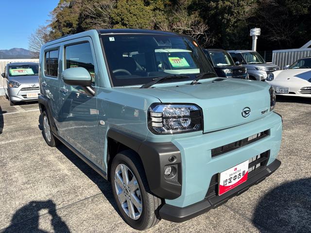 タフトＧターボ１５インチアルミホイール　オートレベリング機能付フルＬＥＤヘッドランプ　ＬＥＤフォグランプ　本革巻ステアリングホイール　本革巻インパネセンターシフト　ＴＦＴカラーマルチインフォメーションディスプレイ（静岡県）の中古車