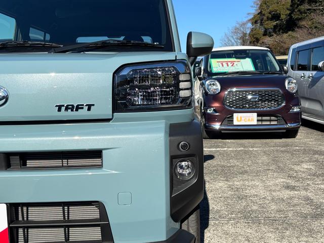 タフトＧターボ１５インチアルミホイール　オートレベリング機能付フルＬＥＤヘッドランプ　ＬＥＤフォグランプ　本革巻ステアリングホイール　本革巻インパネセンターシフト　ＴＦＴカラーマルチインフォメーションディスプレイ（静岡県）の中古車