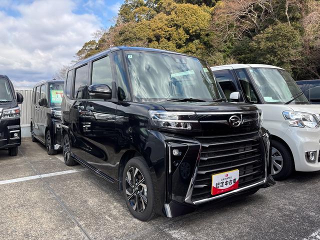 タントカスタムＸ１４インチアルミホイール　大型エアロバンパー　フルＬＥＤヘッドランプ　オート格納式カラードドアミラー　両側パワースライドドア　キーフリーシステム　プッシュボタンスタート（静岡県）の中古車