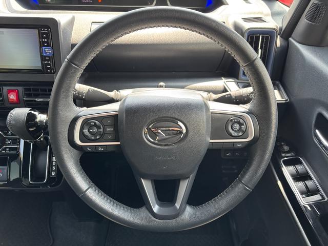 タントカスタムＲＳスタイルセレクション１５インチアルミホイール　大型エアロバンパー　フルＬＥＤヘッドランプ　オート格納式カラードドアミラー　革巻ステアリングホイール　両側パワースライドドア（静岡県）の中古車