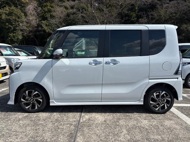 タントカスタムＸ１４インチアルミホイール　大型エアロバンパー　フルＬＥＤヘッドランプ　オート格納式カラードドアミラー　両側パワースライドドア　キーフリーシステム　プッシュボタンスタート（静岡県）の中古車