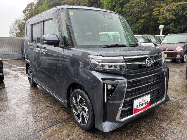 タントカスタムＸ１４インチアルミホイール　大型エアロバンパー　フルＬＥＤヘッドランプ　オート格納式カラードドアミラー　両側パワースライドドア　キーフリーシステム　プッシュボタンスタート（静岡県）の中古車