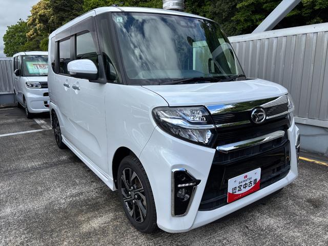タントカスタムＸ１４インチアルミホイール　大型エアロバンパー　フルＬＥＤヘッドランプ　オート格納式カラードドアミラー　キーフリーシステム　プッシュボタンスタート（静岡県）の中古車