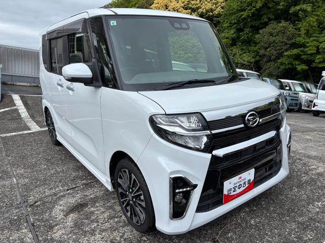 タントカスタムＲＳ１５インチアルミホイール　キーフリーシステム　プッシュボタンスタート　オートエアコン（プッシュ式）　フルＬＥＤヘッドランプ　オート格納式カラードドアミラー　本革巻ステアリングホイール（静岡県）の中古車