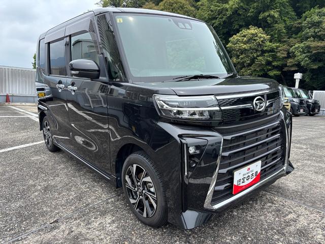 タントカスタムX14インチアルミホイール 大型エアロバンパー フルLEDヘッドランプ オート格納式カラードドアミラー 両側パワースライドドア キーフリーシステム プッシュボタンスタート(静岡県)の中古車