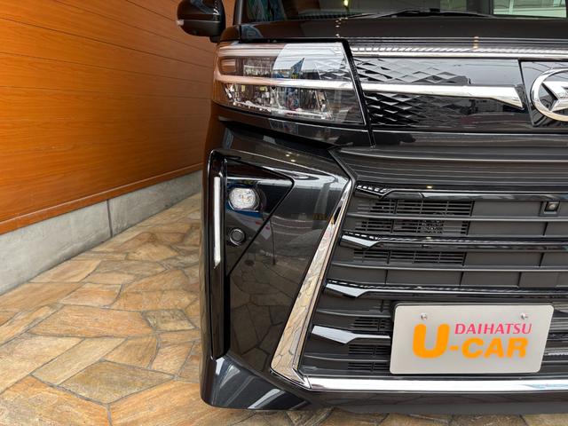 タントカスタムX14インチアルミホイール 大型エアロバンパー フルLEDヘッドランプ オート格納式カラードドアミラー 両側パワースライドドア キーフリーシステム プッシュボタンスタート(静岡県)の中古車
