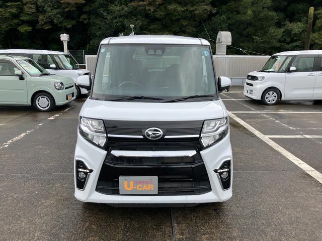 タントカスタムX14インチアルミホイール 大型エアロバンパー フルLEDヘッドランプ オート格納式カラードドアミラー 両側パワースライドドア キーフリーシステム プッシュボタンスタート(静岡県)の中古車