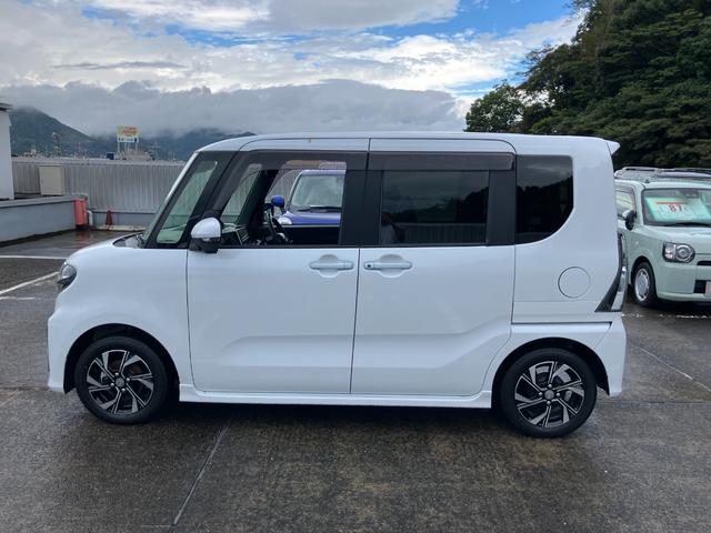 タントカスタムX14インチアルミホイール 大型エアロバンパー フルLEDヘッドランプ オート格納式カラードドアミラー 両側パワースライドドア キーフリーシステム プッシュボタンスタート(静岡県)の中古車