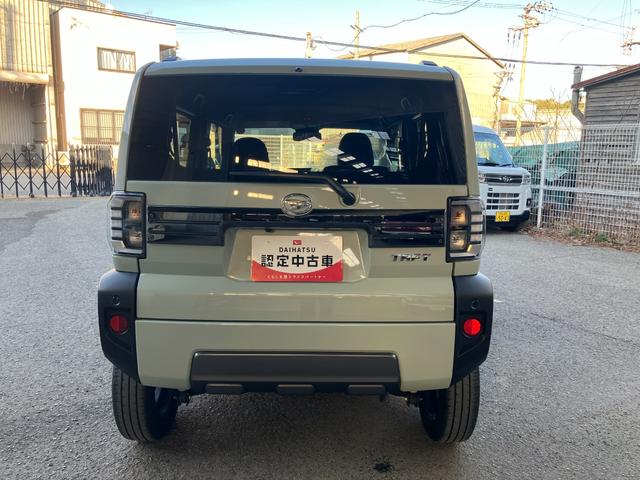 タフトＧターボ　ダーククロムベンチャー　ｅｃｏ　ＩＤＬＥレス軽自動車　衝突安全ボディ　衝突被害軽減ブレーキ　ＬＥＤヘッドランプ　プッシュスタートボタン　クリアランスソナー　ディスプレイオーディオ　バックカメラ　電動パーキング　シートヒーター　ガラスルーフ（和歌山県）の中古車