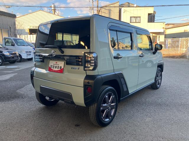 タフトＧターボ　ダーククロムベンチャー　ｅｃｏ　ＩＤＬＥレス軽自動車　衝突安全ボディ　衝突被害軽減ブレーキ　ＬＥＤヘッドランプ　プッシュスタートボタン　クリアランスソナー　ディスプレイオーディオ　バックカメラ　電動パーキング　シートヒーター　ガラスルーフ（和歌山県）の中古車