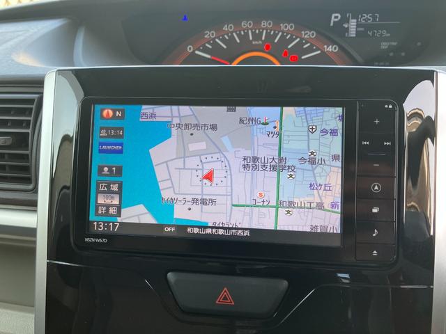 タントＸ　ＳＡIII衝突安全ボディ　衝突被害軽減ブレーキ　プッシュスタートボタン　左側パワースライドドア　シートヒーター　７インチナビ　バックカメラ　ＥＴＣ車載器ミラクルオープンドア　１４インチフルホイールキャップ（和歌山県）の中古車