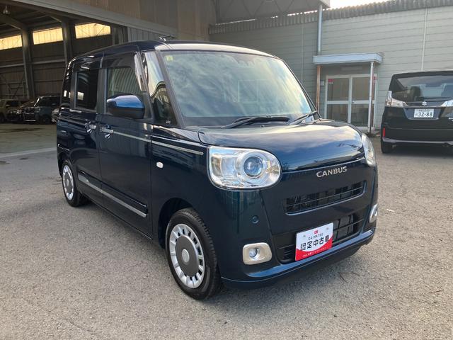 ムーヴキャンバスセオリーGターボターボ ワンオーナー 衝突被害軽減ブレーキ LEDヘッドランプ 両側パワースライドドア 7インチナビ バックカメラ シートヒーター アダプティブクルーズコントロール14インチフルホイールキャップ(和歌山県)の中古車