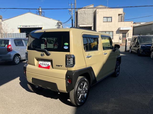 タフトＧターボ軽自動車　ガラスルーフ　ＬＥＤヘッドランプ　プッシュスタートボタン　電動パーキング　シートヒーター　オートライト　オートエアコンディスプレイオーディオ　パノラマ対応カメラ　１５インチアルミ（和歌山県）の中古車