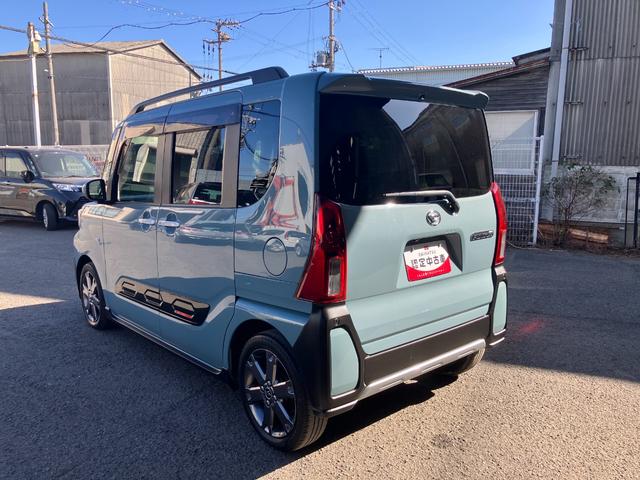 タントファンクロスターボ軽自動車　ワンオーナー　ＬＥＤヘッドランプ　プッシュスタートボタン　スマートキー　両側パワースライドドア　クリアランスソナー　オートライト　オートエアコン　７インチナビ　ＥＴＣ車載器　シートヒーター（和歌山県）の中古車