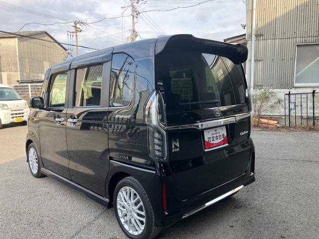 Ｎ−ＢＯＸカスタムＬターボ軽自動車　衝突安全ボディ衝突被害軽減ブレーキ　プッシュスタートボタン　両側パワースライドドア　オートエアコン　ナビ　バックカメラ　アダプティブクルーズコントロール　１５インチアルミ（和歌山県）の中古車