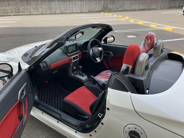 コペンセロ　Ｓ軽自動車　ワンオーナー　ターボ車　オープンカー　社外７インチナビ　社外ＥＴＣ２．０　社外ドライブレコーダー　社外バックモニター　スポーツマフラー　ＬＥＤヘッドランプ　１６インチアルミホイール（和歌山県）の中古車