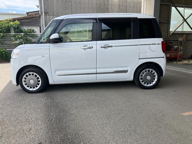 ムーヴキャンバスセオリーＧ軽自動車　ワンオーナー　衝突安全ボディ　衝突被害軽減ブレーキ　プッシュスタートボタン　オートエアコン　両側パワースライドドア　シートヒーター　電動パーキングブレーキ　１４インチフルホイールキャップ（和歌山県）の中古車
