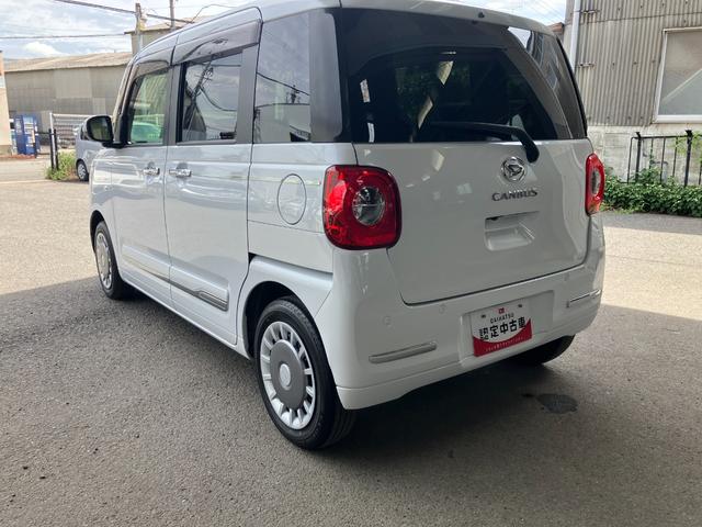 ムーヴキャンバスセオリーＧ軽自動車　ワンオーナー　衝突安全ボディ　衝突被害軽減ブレーキ　プッシュスタートボタン　オートエアコン　両側パワースライドドア　シートヒーター　電動パーキングブレーキ　１４インチフルホイールキャップ（和歌山県）の中古車